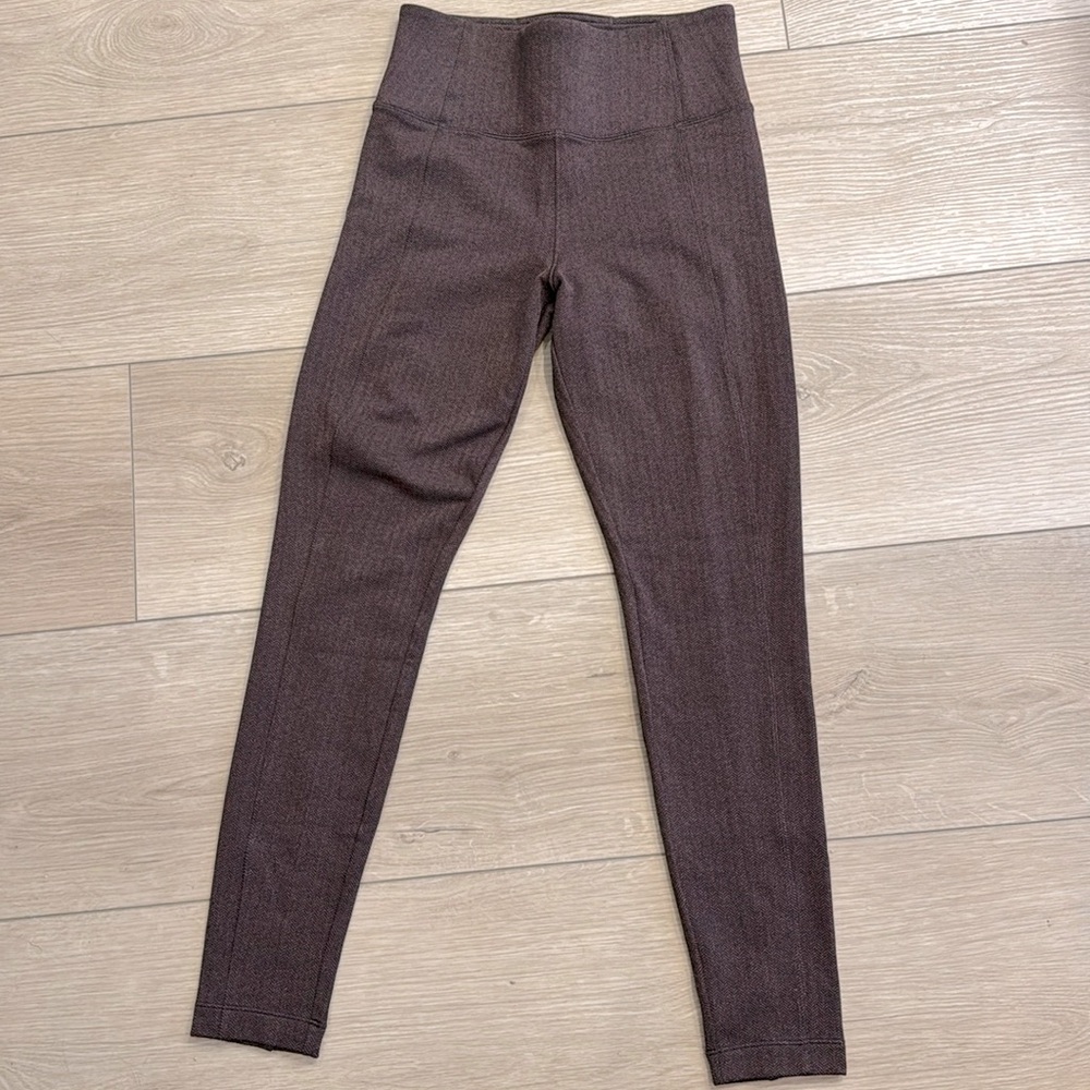 Athleta Delancey Herringbone Tight Burgundy Size XS